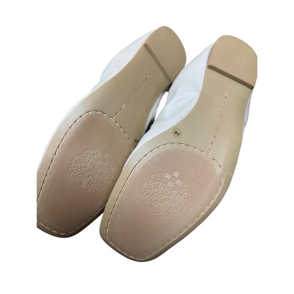 Vince Camuto Womens Leather Ballet Flats Size 8M Beige Elastic Slip-On - Picture 7 of 7